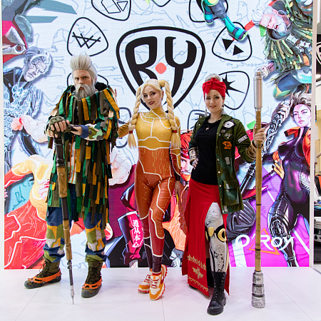 Russian Superheroes at the Versous Business Trade show held at the Expo Center